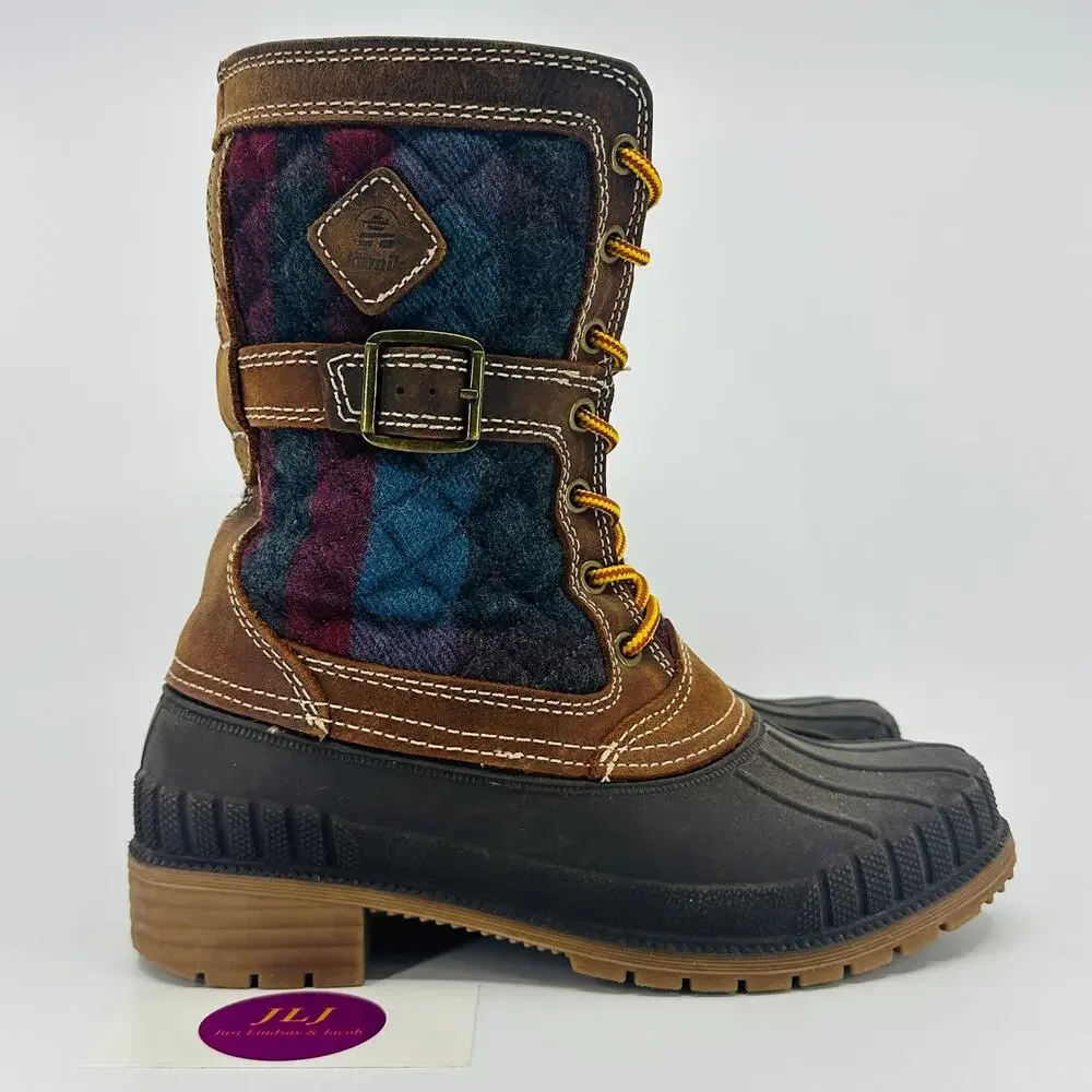Kamik Women's Sienna Quilted Waterproof Flannel Winter Snow Duck Boots Size 7